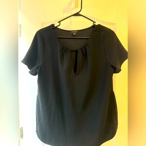 Ann Taylor Black Staple Blouse